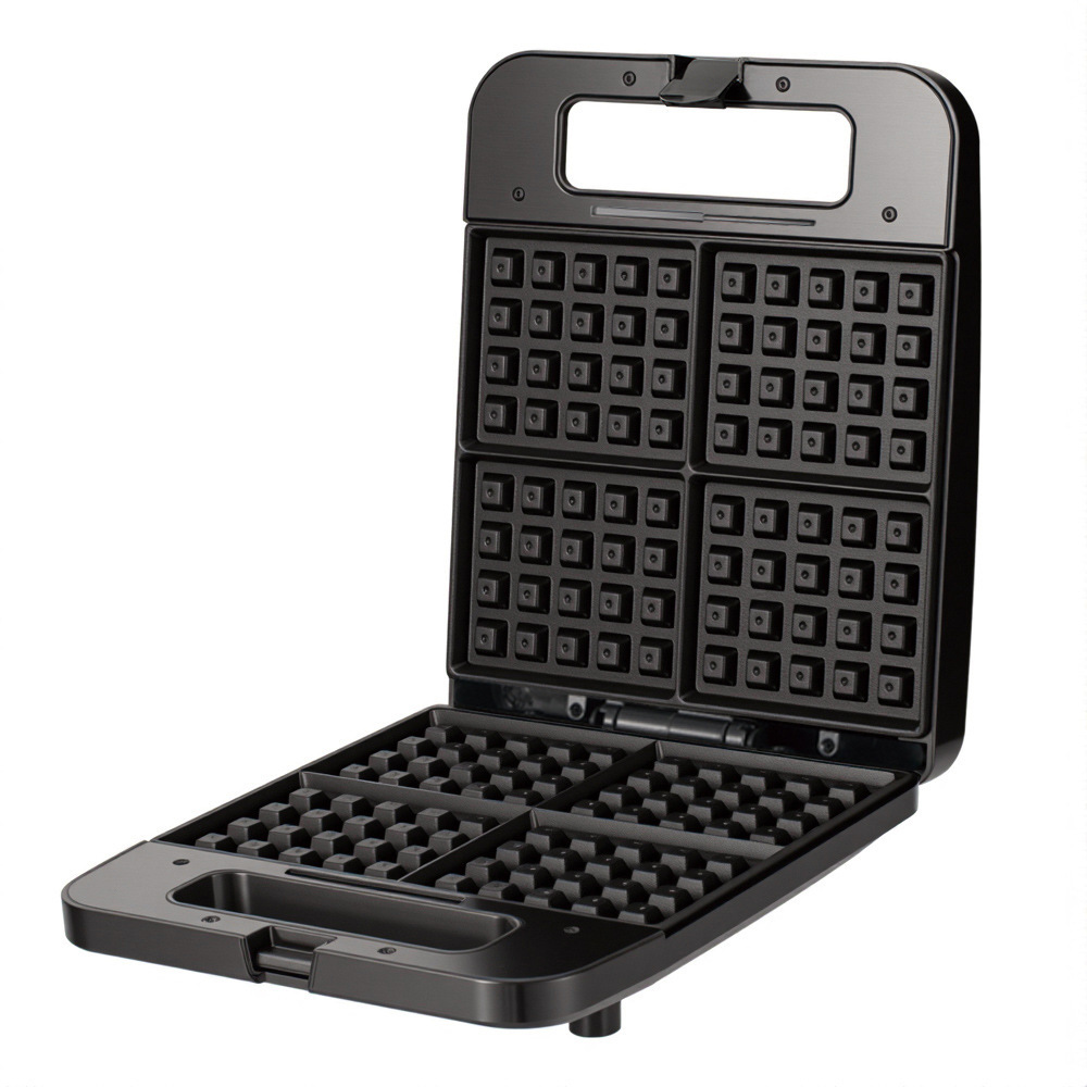 Máquina para hacer sándwiches y gofres de 1500W, estándar europeo y británico, para uso doméstico, con calentamiento de doble cara, plancha eléctrica.