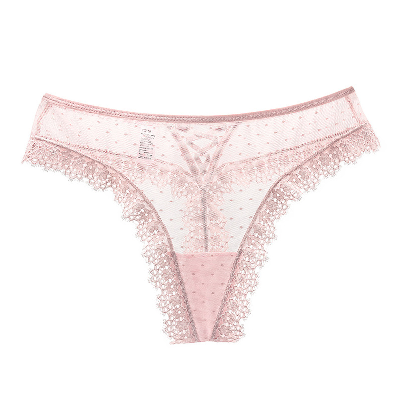 Seamless Thong Tempting Plus-Size Women's European and American Sexy Lace Panties for Girls with Good Looks T-Pants Wholesale Pure Cotton Crotch