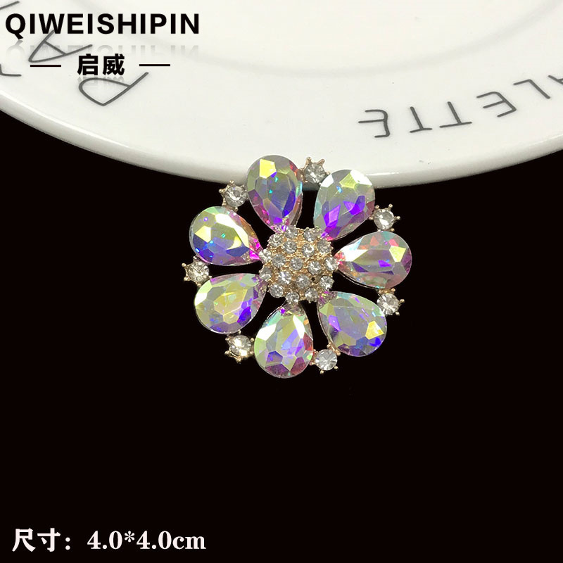 Qiwai の新しいガラスダイヤモンド象嵌ひまわりアクセサリーバッグ衣類車の装飾合金アクセサリー|undefined