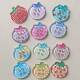Spring and summer new tomato printed transparent button diy hairpin mobile phone case decorative clothing hole shoes with wholesale