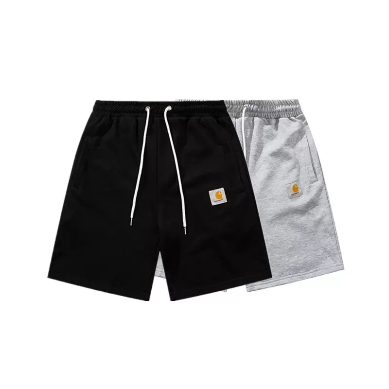 一件代发跨境美式高街小标纯棉短裤男宽松休闲运动百搭五分裤情侣