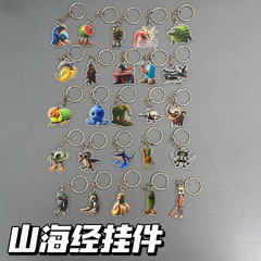 Douyin ホットエッセンス外国山海経アクリル海の怪物面白い抽象キーホルダーインターネット有名人ペンダントギフト