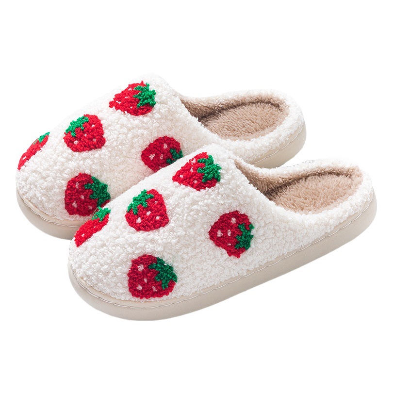 Transfronterizo en stock nuevo hogar cálido invierno Zapatillas de algodón pareja de hombres y mujeres de Navidad toalla bordada zapatillas antideslizante entrega