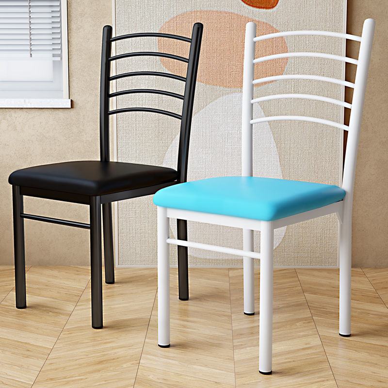 Silla de comedor sencilla para uso doméstico, silla de comedor con respaldo, silla de comedor para apartamentos pequeños, silla de ocio, venta al por mayor de fábrica.