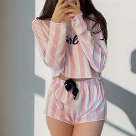 欧美睡衣家居服套装女 women pajama set homewear пижама