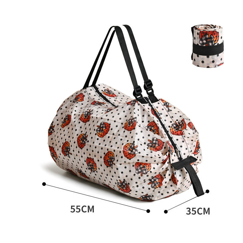 Bolso de compras plegable bolsa de viaje portátil engrosada bolsa de compras grande supermercado protección del medio ambiente bolsa de compras al por mayor image 36
