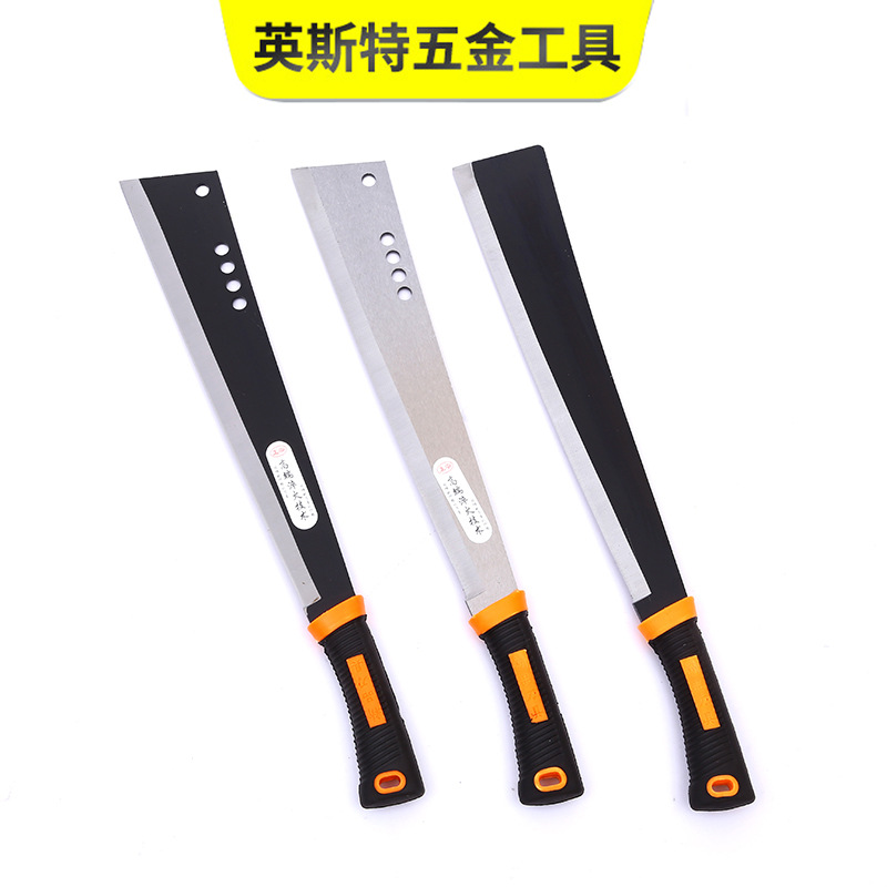 双色柄砍柴刀 厂家批发户外劈柴刀登山园林绿化破竹割草农具柴刀