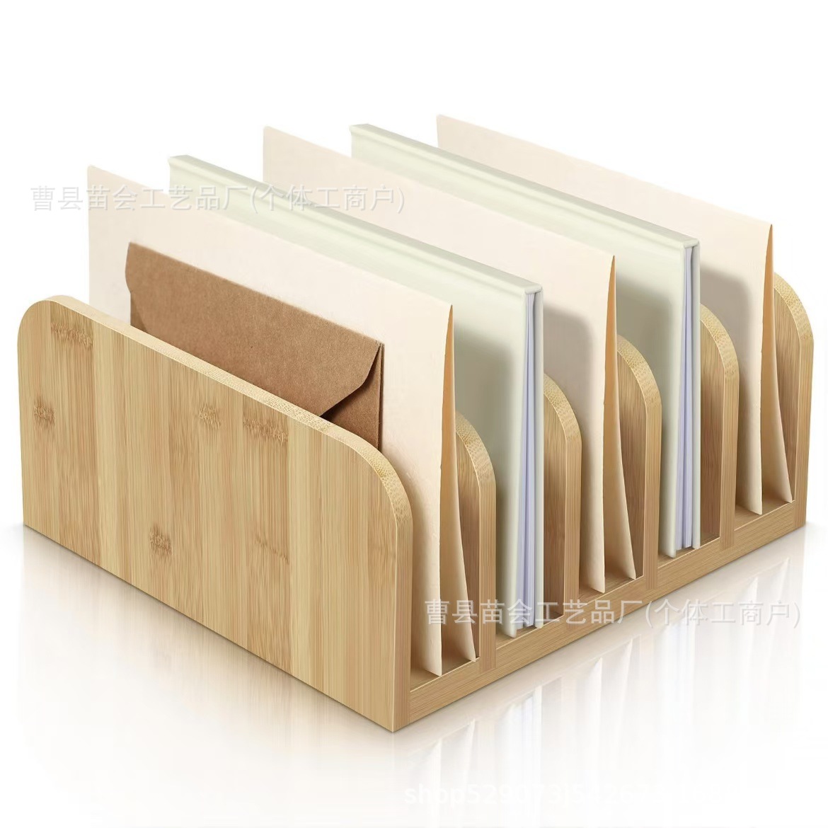 Office Bamboo Portable File Rack Reason Solid Wood Email Organizing Rack Desktop Wooden Book Storage Rack