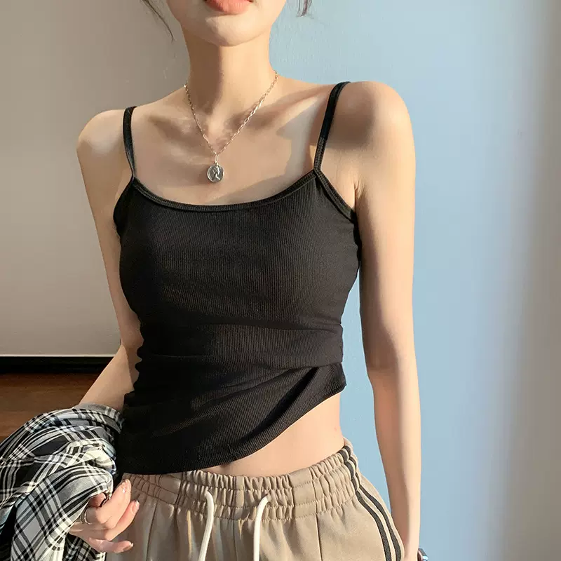 H232美拉德小吊带背心女内搭打底衫夏季薄款抹胸修身美背外穿上衣