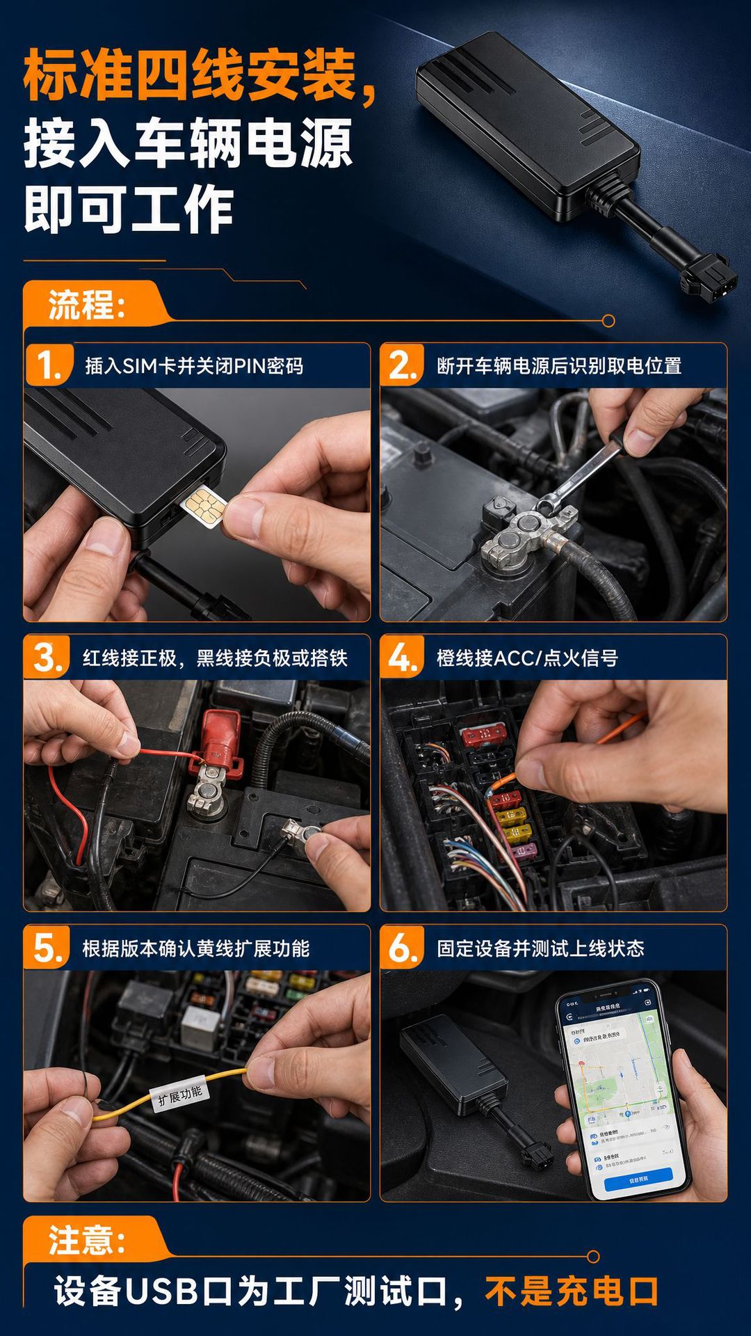 Cross-border Beidou GPS tracker, 4G full-network car anti-theft device, remote fuel and power cut-off, vehicle positioning device