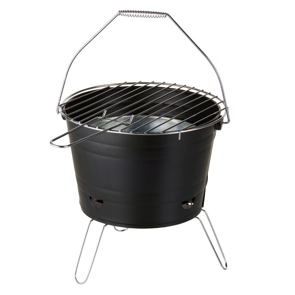 Los fabricantes producen 10 pulgadas cubo estufa barbacoa parrilla con Cuenca de carbón barbacoa parrilla barbacoa forma de cubo barbacoa parrilla