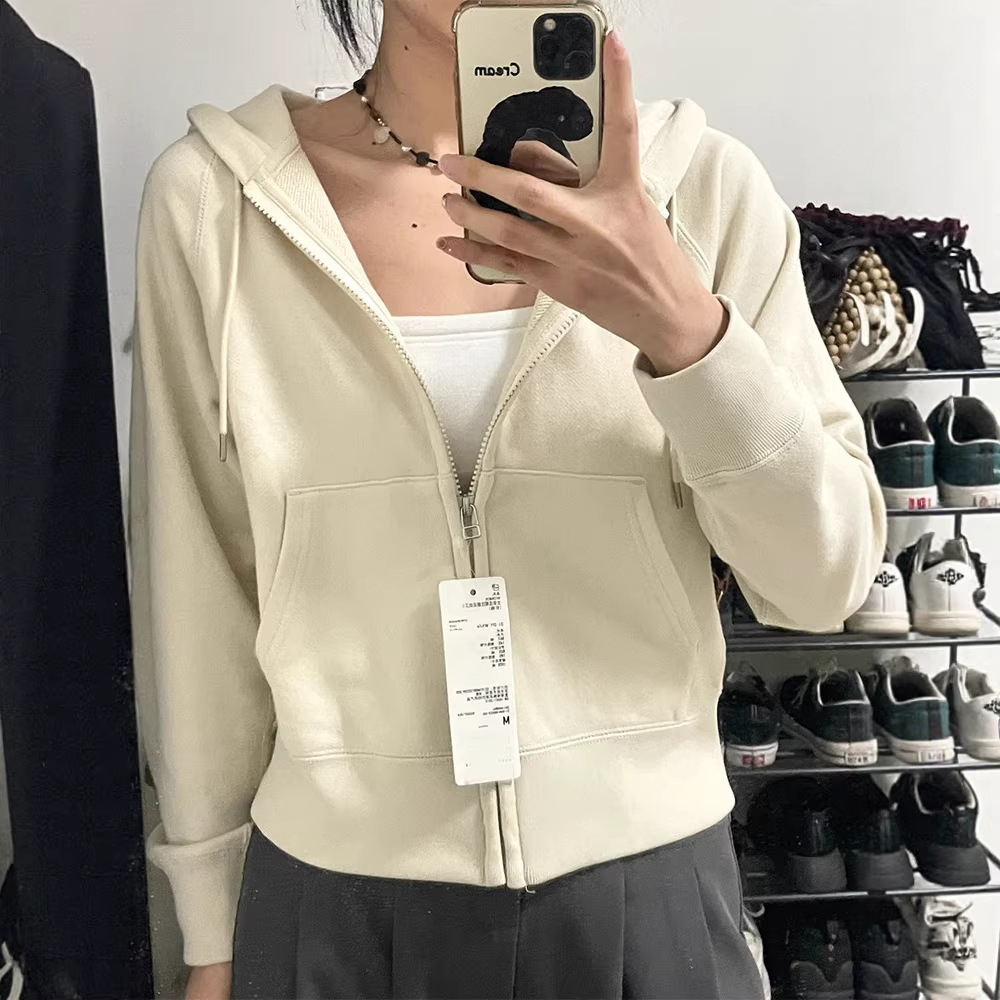 Spring Short Jacket for Women 2026 Early Spring Thin Hooded Top for Petite Women Shandong Jimo Sweatshirt
