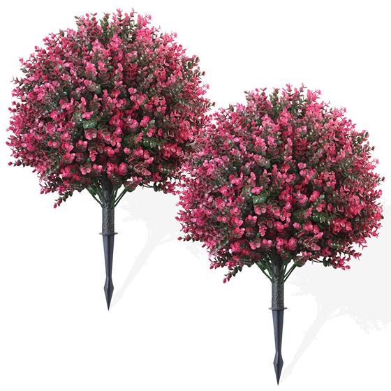 New wholesale rose red eucalyptus simulation plant floor removable small cypress green plant craft outdoor decoration