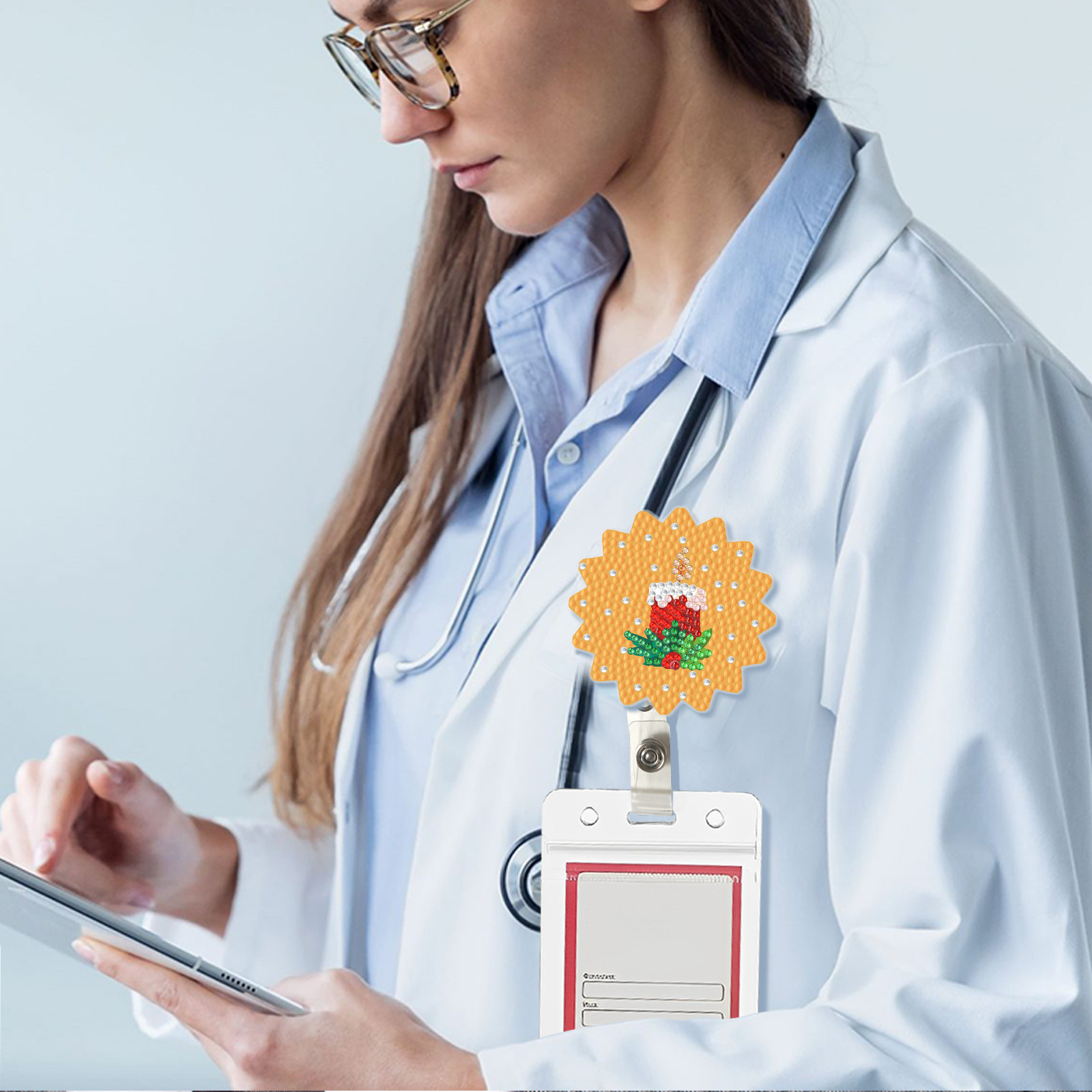 Accesorios para pintura con diamantes: Hebilla retráctil DIY, tirador de cordón retráctil, clip giratorio de 360 grados, disponible para venta al por mayor.