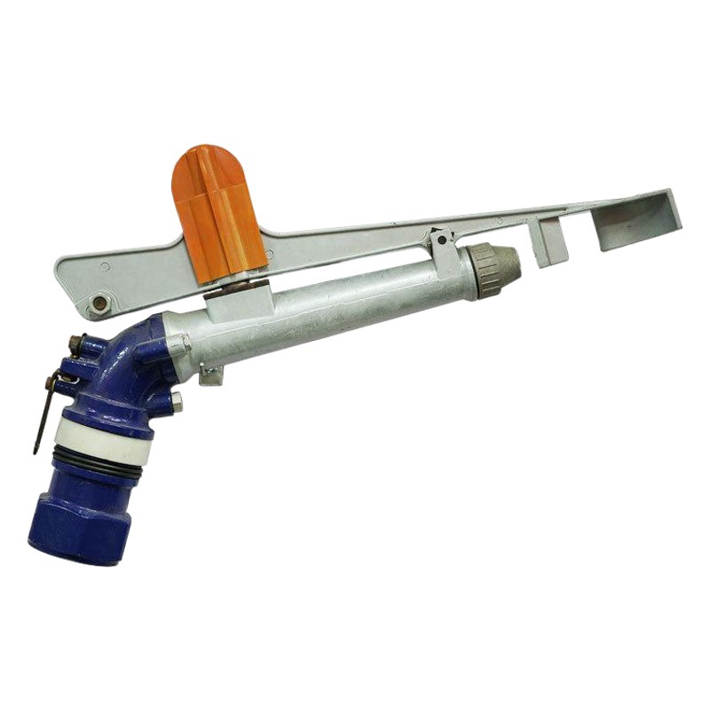 Equipo de riego por aspersión verde boquilla de balancín de metal agrícola DN30/40/50 PISTOLA DE PULVERIZACIÓN giratoria automática ajustable