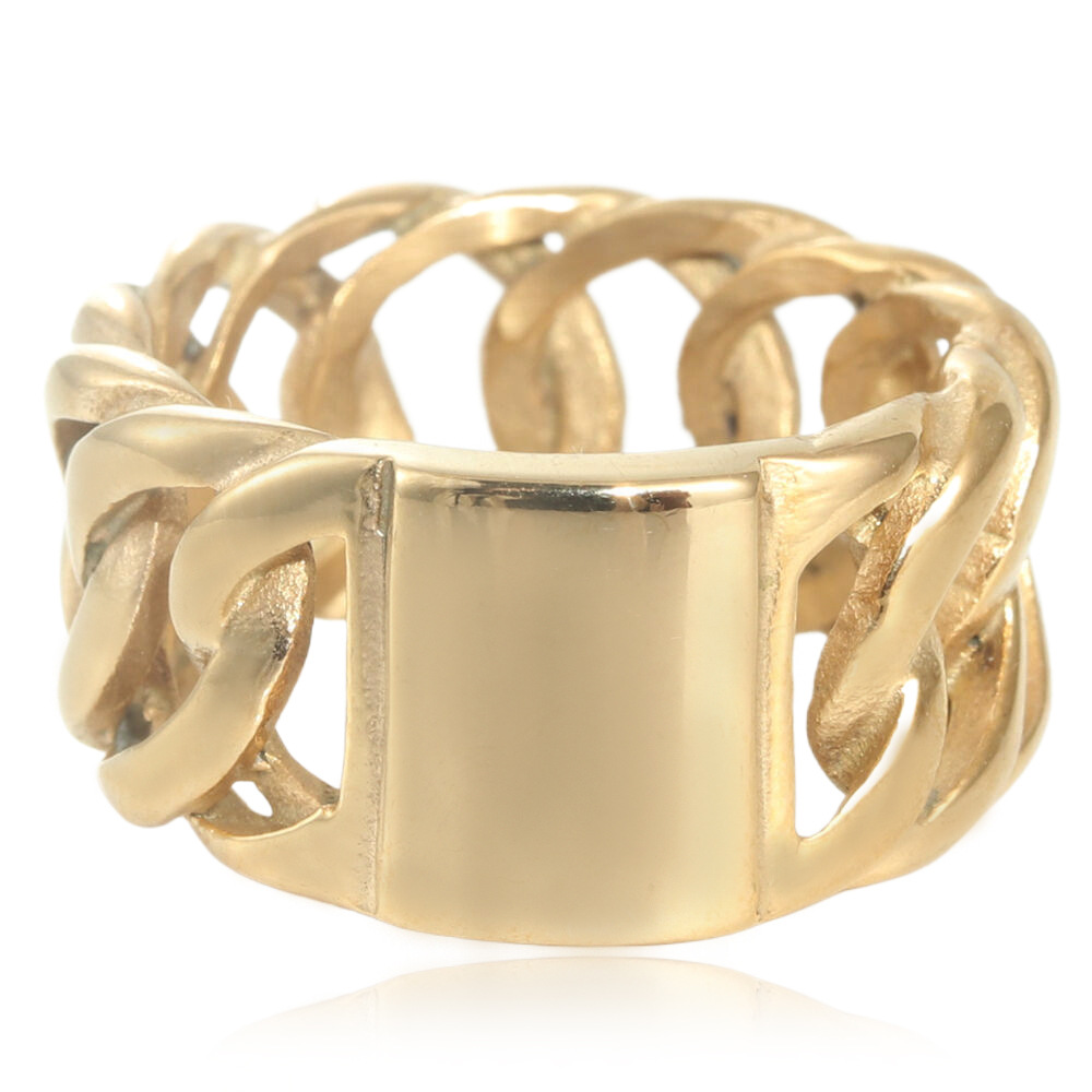 12, 8 Ring Size 1 Piece Quantity Retro Classic Style Geometric Titanium Steel Plating Men's Rings Men Signet Rings