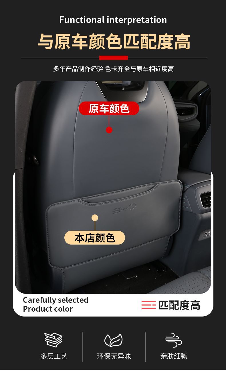 Suitable for Byd Seal 06Gt Seat Anti-Kick Pad Special Rear Armrest Box Backrest Leather Protective Sticker