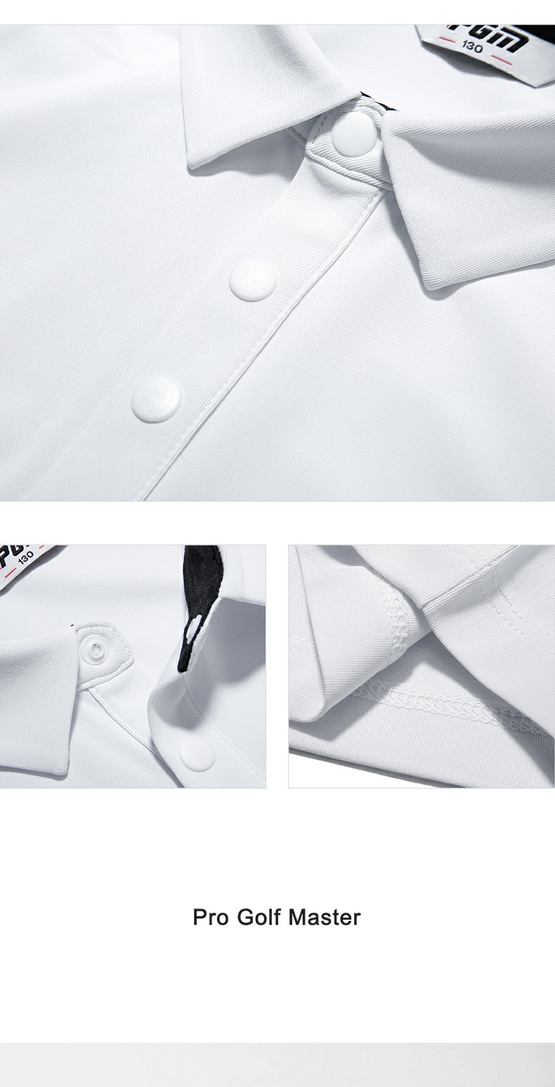 Áo phông ngắn tay golf trẻ em – đồng phục thể thao đội nhóm — YF663-bé gái màu hồng [dệt trơn], YF663-Màu xanh nước ngoài cho bé gái [dệt trơn], YF663-bé gái màu trắng [dệt trơn] chi tiết 9