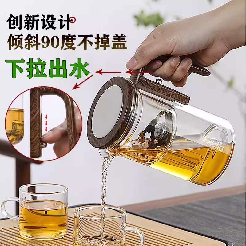 Glass teapot, filter, tea set, liner