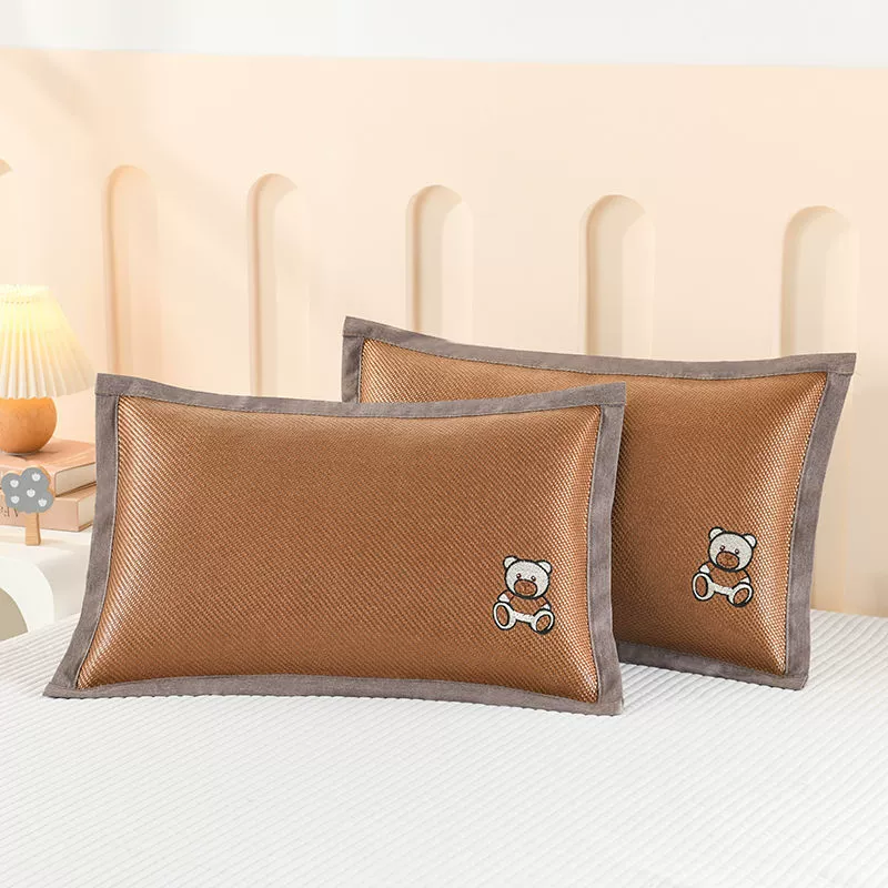 Летняя охлаждающая наволочка для студентов и детей, наволочка из ледяного шелка из ротанга, детская наволочка, коврик для подушки для взрослых, летняя одинарная двусторонняя наволочка