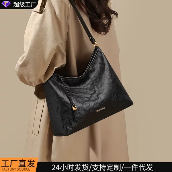 Tote Bag for Women 2026 New Model Autumn and Winter Genuine Leather Shoulder Bag Large Capacity Versatile Underarm Bag