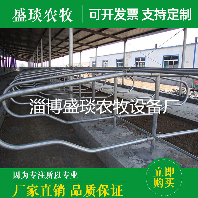 厂家奶牛用牛卧床 镀锌牛卧栏双面牛卧床及配件 牛卧栏卧床
