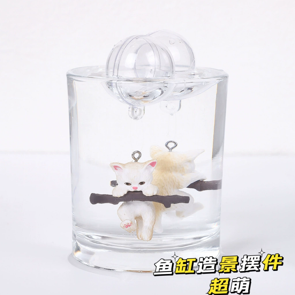 Трансграничный супер милый ветка кошки, трехмерный аквариум, ландшафтные украшения, милый котенок, лазающий по дереву, аквариум, подвесная декоративная кукла
