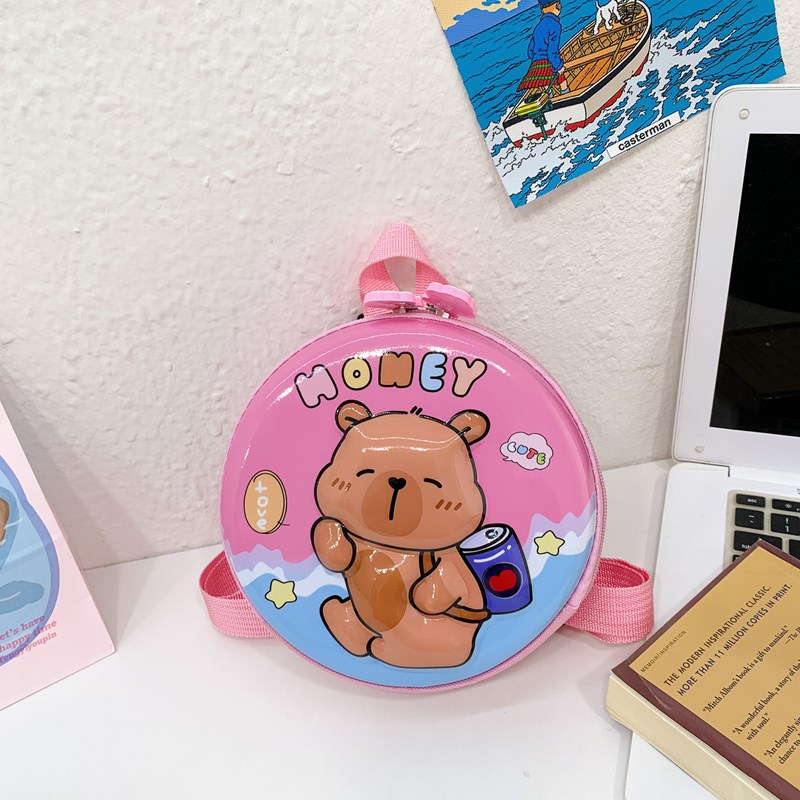 Kindergarten bebé bolsa pequeña de caparazón duro Kapibala mochila para niños y niñas snacks de viaje al aire libre mochila pequeña marea