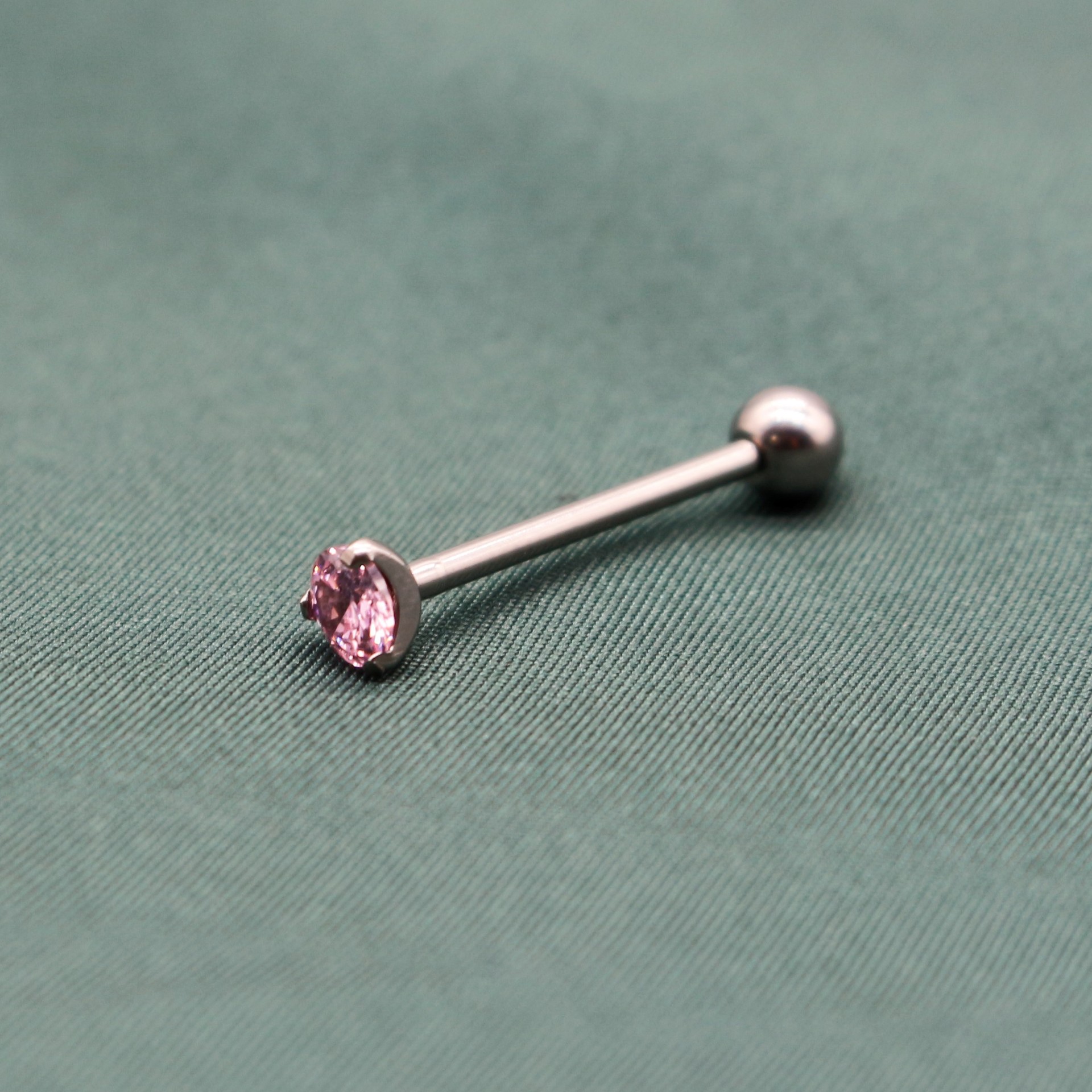 G23 Titanium Claw Zircon Tongue Nail Ear Bone Nail 14g Inner Thread Straight Rod Ear Stud Titanium Alloy Body Piercing Jewelry detail image 16