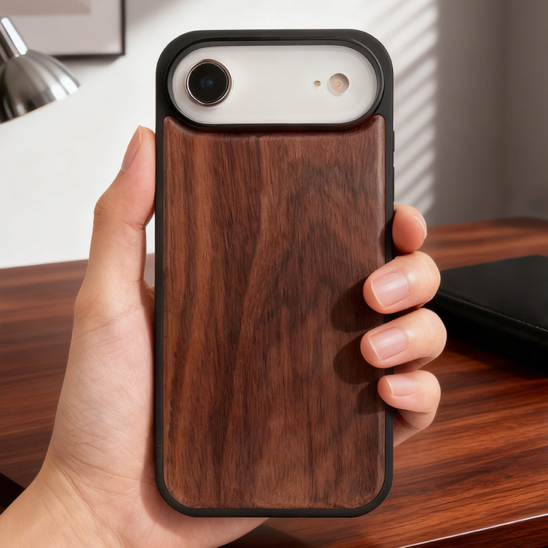 Cross-Border Selection Suitable for Apple 17 Series Wooden Phone Case, Anti-Drop Protective Cover, Tpu+Wood, Multiple Wood Types Available