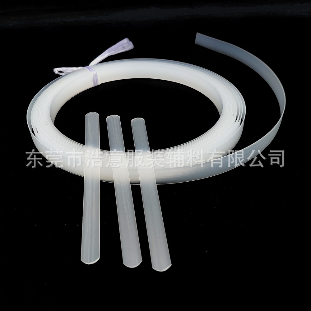 供应帽子PP支撑胶骨 定型鱼骨 白色PP胶条 玩具支撑胶骨