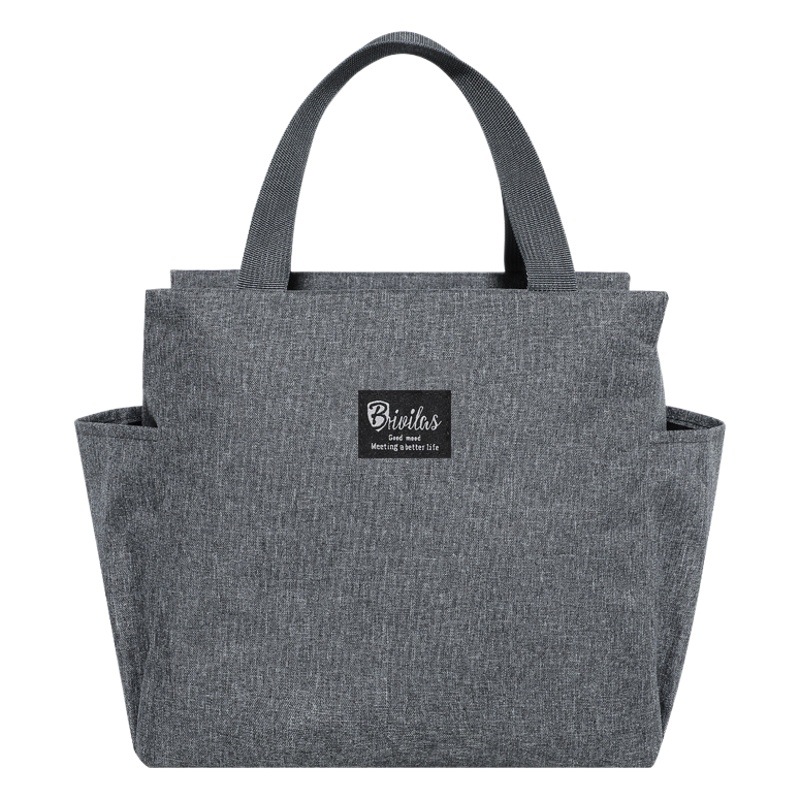Bolsa de almuerzo portátil de gran capacidad para salir a trabajar bolsa de almuerzo papel de aluminio bolsa de aislamiento térmico engrosada bolso de trabajador de oficina