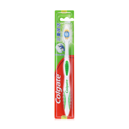 Colgate Toothbrush Triple Deep Cleansing Medium/Fine Bristle Gum Protecting Soft Bristle Toothbrush New and Old Packaging Color Random Shipping
