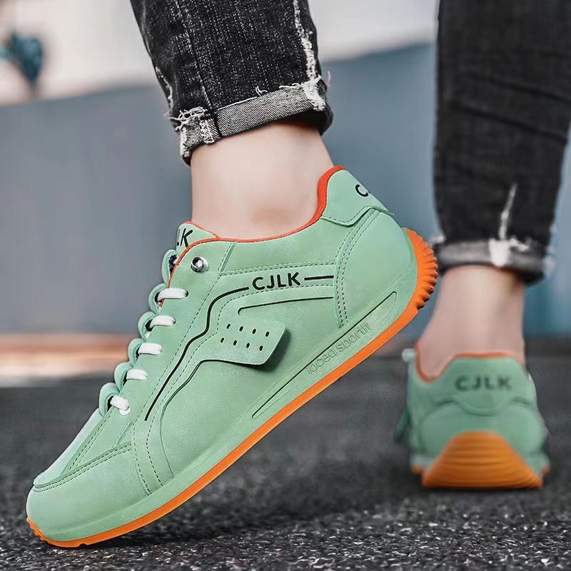New Fashion Versatile Men's Shoes Low cut Lace up Multi color Sports Shoes Men's Thick Sole Running Shoes Comfortable Casual Shoes_voghion.com