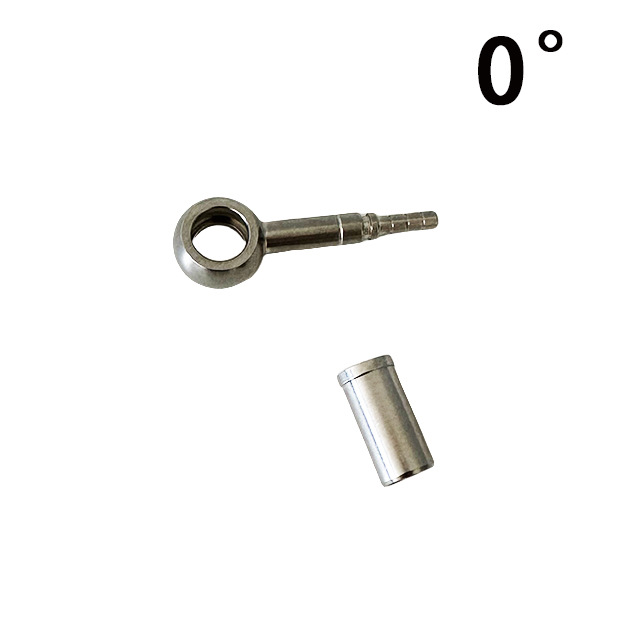 Motuoche Motorcycle Hydraulic Oil Hose 10mm Stainless Steel 0-28-90 Degree Braided Brake Clutch Oil Pipe Joint (Other brake systems) - 0-degree