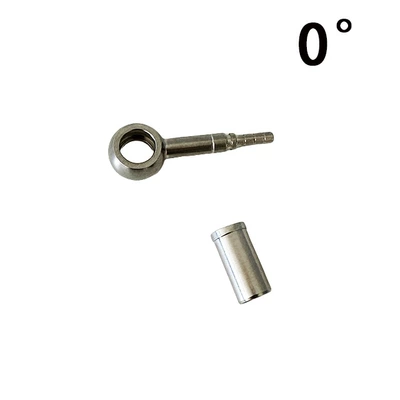 Motorcycle Hydraulic Oil Pipe 10mm Stainless Steel 0-28-90 Degree Braided Brake Clutch Oil Pipe Joint (Other brake systems) - 0-degrees