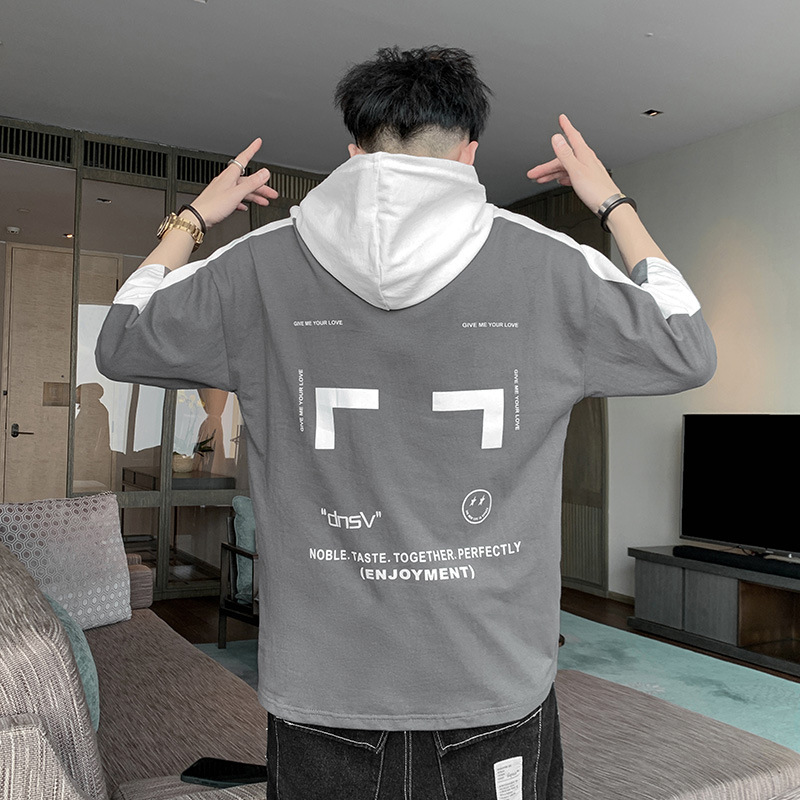 T-shirt à manches mi-longues, pull boule bleue, beau sport et loisirs pour jeunes, haut tendance, été 2021_voghion.com