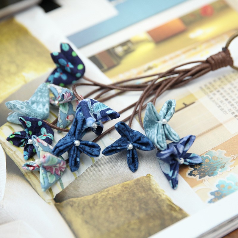 Lirio de los valles coche colgante patchwork adornos Lu bordado hecho a mano bordado DIY patchwork material de producción paquete adornos colgantes