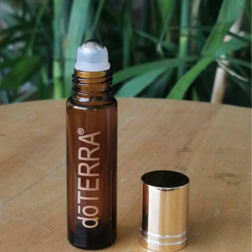 Doray 10ml brown glass ballpoint bottle with rollerball atomizer, dropper essential oil bottle, brown split bottle