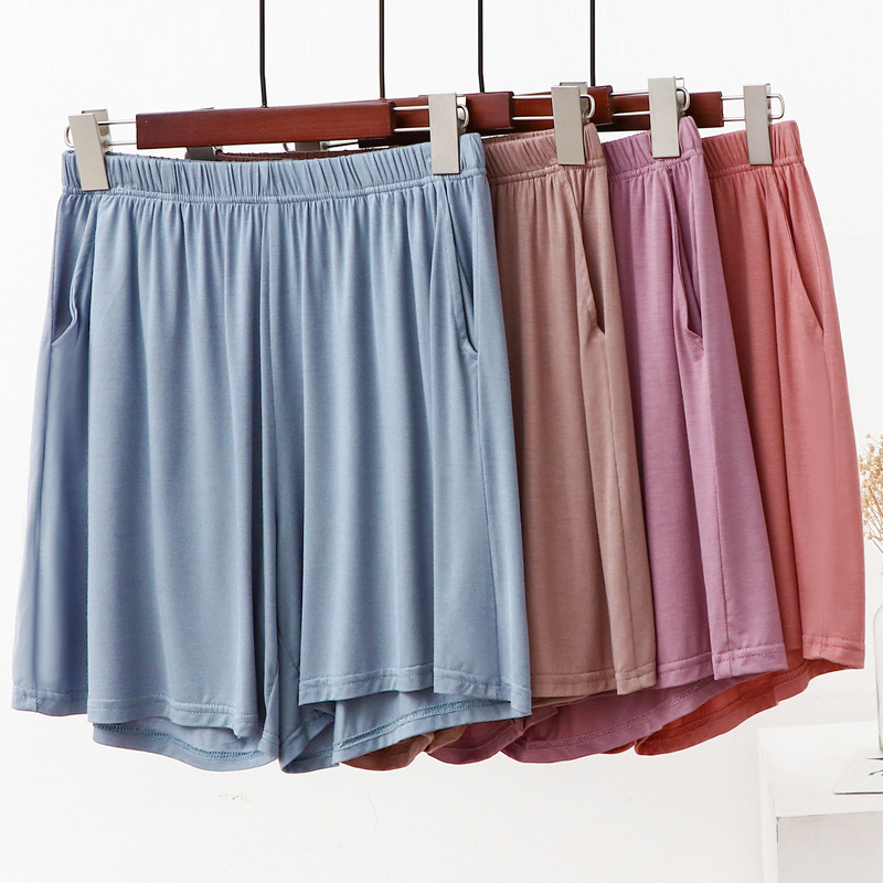 Modal Shorts Women's Summer High Waist Loose Elegant Short Wide Leg Pants Draping Western Style Casual Household Pajama Pants