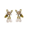 Accessory, South Korean white goods, brand elegant earrings, orchid, flowered, wholesale