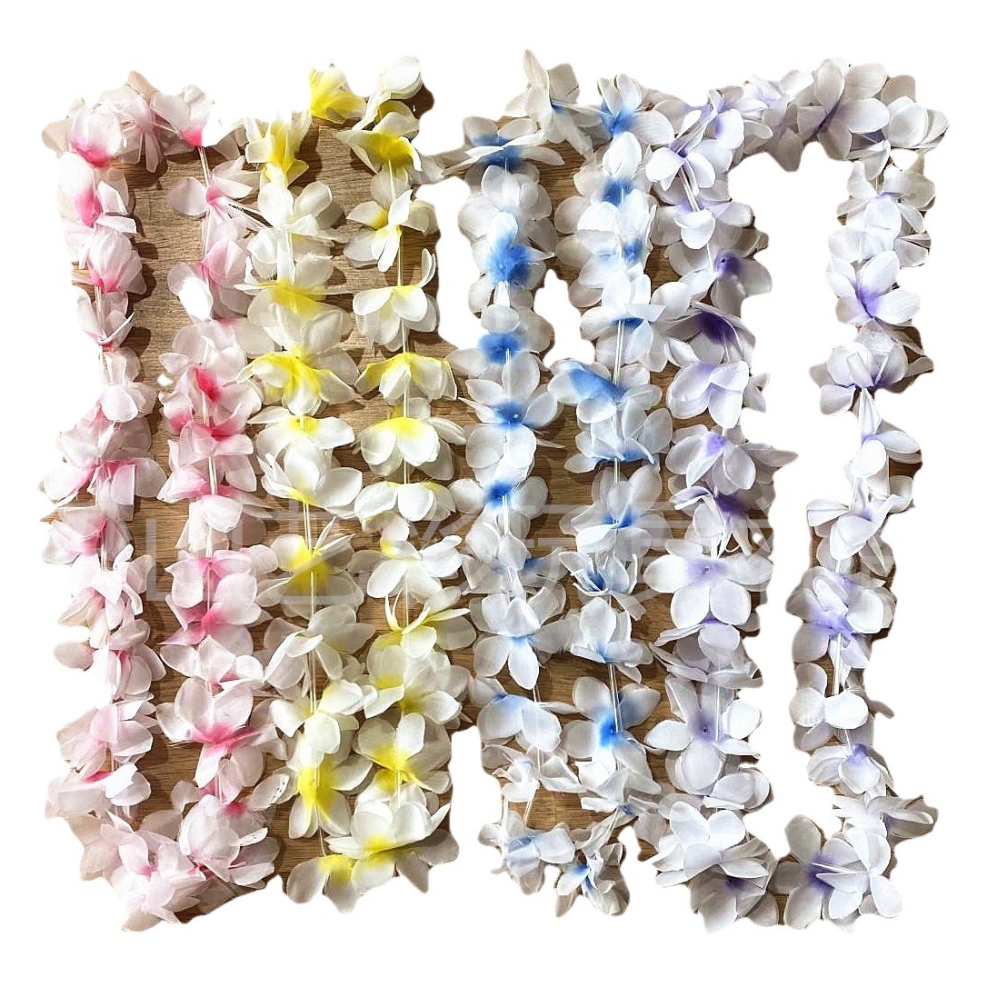 Conjunto de guirnalda fluorescente hawaiana con pétalos de diámetro 6,5 cm 24 pares de longitud 100 cm de guirnalda de color