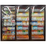 三门饮料保鲜展示柜陈列冷藏柜商用冰箱玻璃门啤酒柜