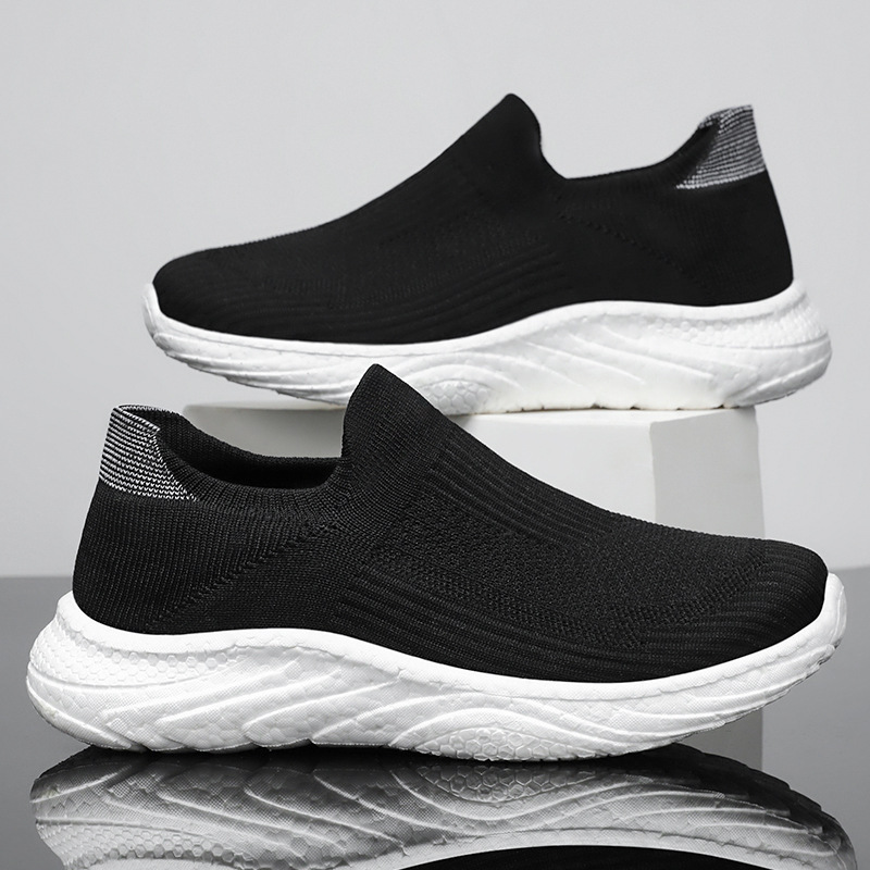 Sports Shoes for Men 2024 New Spring and Summer Men's and Women's Shoes Mesh Breathable Running Shoes Soft Sole Slip-On Casual Shoes Trendy