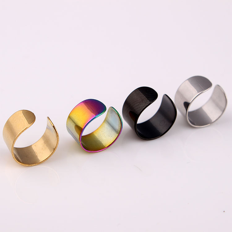 Korean Style Fashion Earrings For Men Titanium Steel Women Non-Pierced Clips Studs Ear Cuffs Wholesale Punk_voghion.com