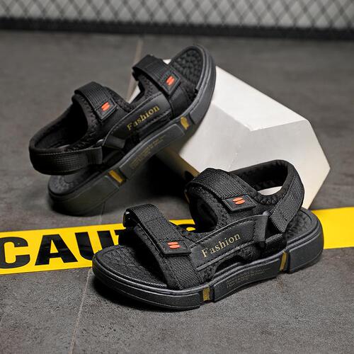2025 new children's shoes, children's beach sandals, fashionable summer velcro, medium and large children's casual outdoor breathable sandals