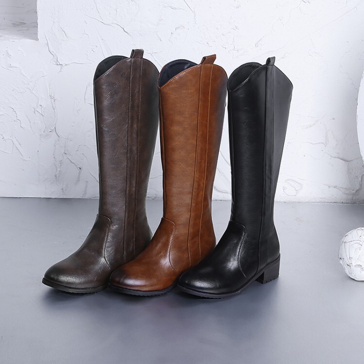 2026 Autumn Low-Heeled High Boots Cross-Border Women's Boots Large Size 40-48 Over-The-Knee Long Boots Knee-High Boots Women's Shoes 2026 Autumn Low-Heeled High Boots Cross-Border Women's Boots Large Size 40-48 Over-The-Knee Long Boots Knee-High Boots Women's Shoes