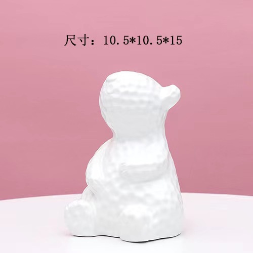 Estilo europeo de cerámica Oso Polar decoración ins simple creativo blanco vino gabinete pasillo hogar artesanía Decoración