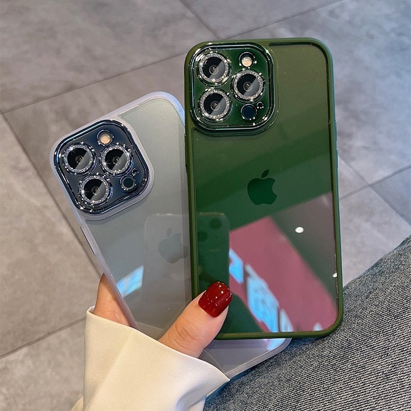 Metal glitter lente IPhone14ProMax todo incluido apple 13PRO lente de la película de la caja del teléfono para IP12p