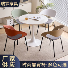 批发塑料加厚奶茶餐椅成人简约网红家用现代酒店椅洽谈舒适靠背椅